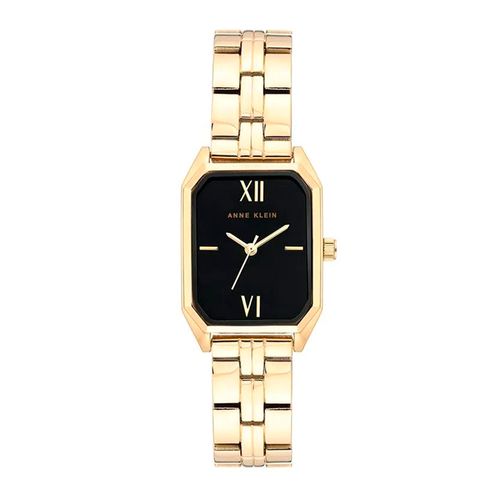 Reloj análogo metálico dorado mujer