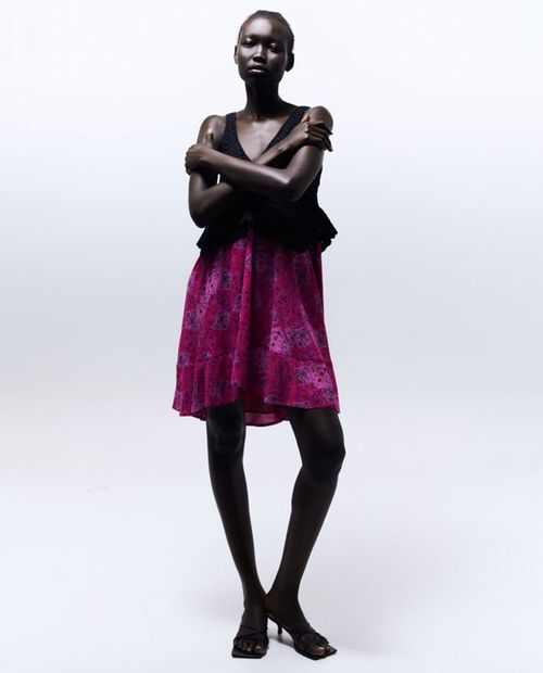 Vestido Sfera casual sin mangas color blocking para mujer