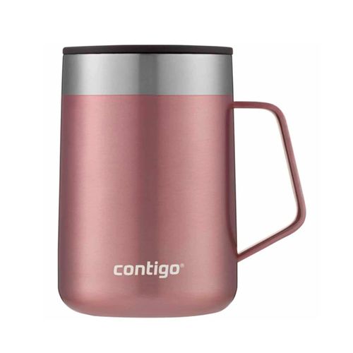 Taza térmica de acero inoxidable rosada 14 onzas
