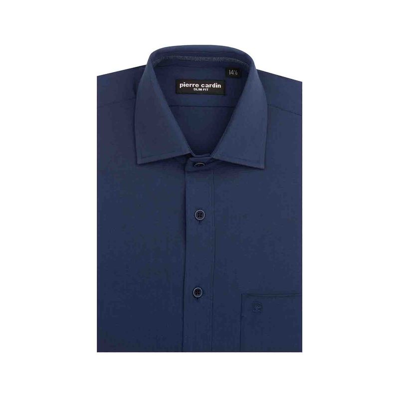 Sospechar Comerciante itinerante Federal Camisa azul marino con textura para hombre