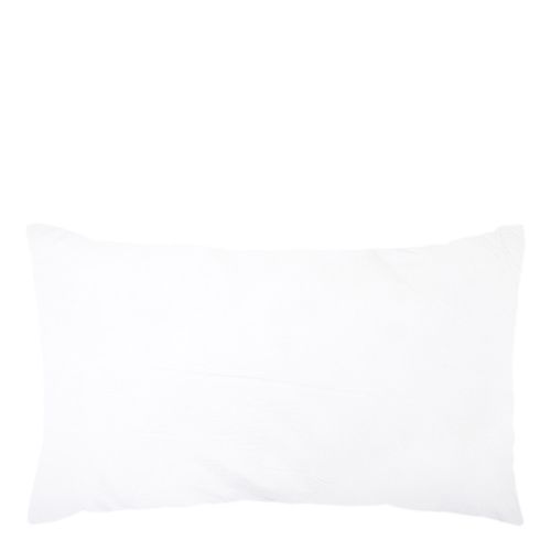 Almohada color blanco rectangular de algodón
