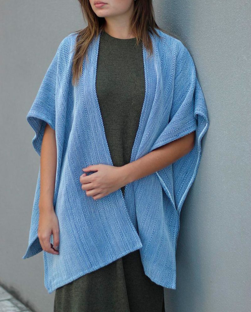 Poncho Cojutepeque Azul