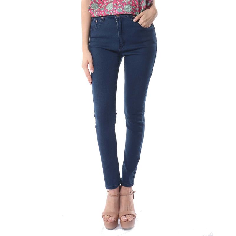 Jeans Red Sand skinny azul oscuro de cintura media para dama