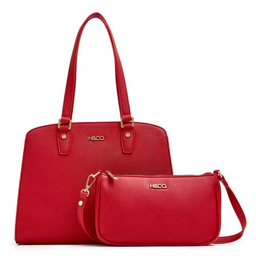 Cartera satchel H&Co color rojo para dama