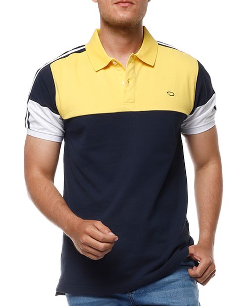 Camisa casual polo multicolor tailored fit para caballero