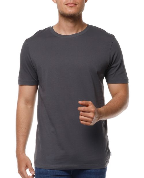 Jack & Jones Camiseta básica gris para hombre