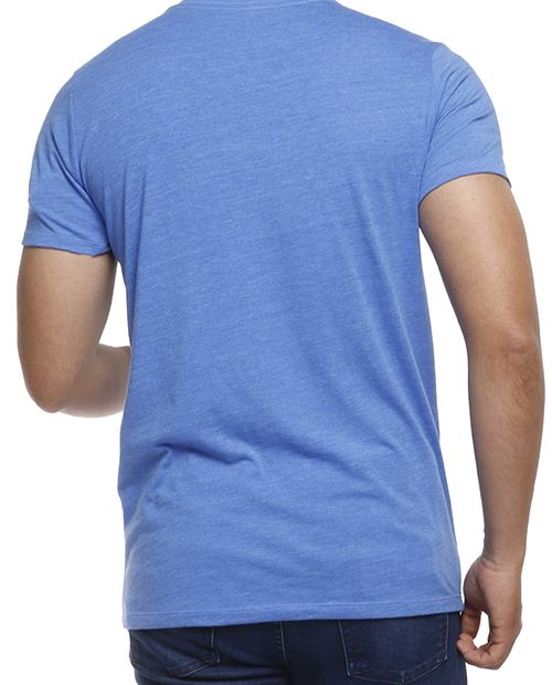 Camiseta estampada azul para hombre