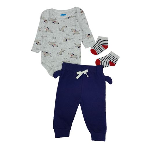 Conjunto de 3 piezas multicolor con estampado para bebé niño