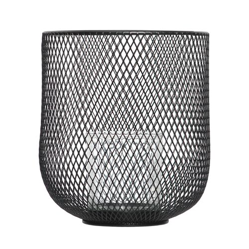 Portavela decorativo metálico