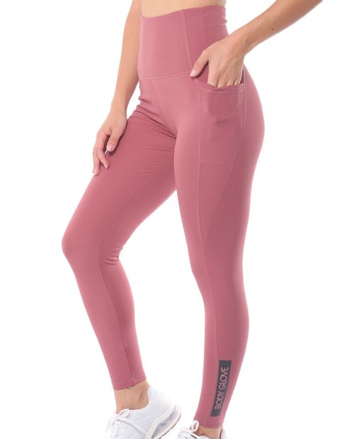 Legging Body Glove deportiva rosada de cintura alta para dama