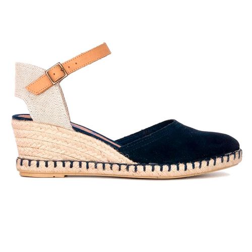 Sandalia alpargata casual color marino para mujer