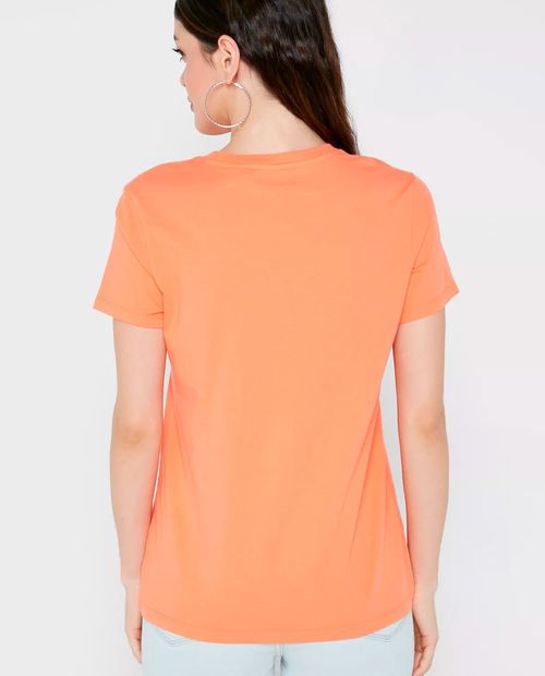 Camiseta Levi's manga corta anaranjada para dama
