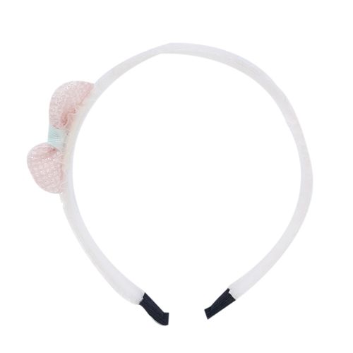 Diadema con chonga rosada brillos para niña