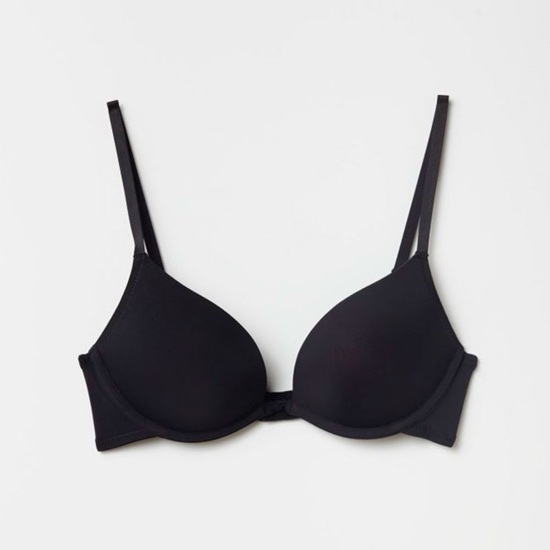 Brasier push-up negro para dama