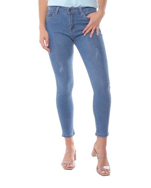 Jeans Sabrina skinny azul cintura media para dama
