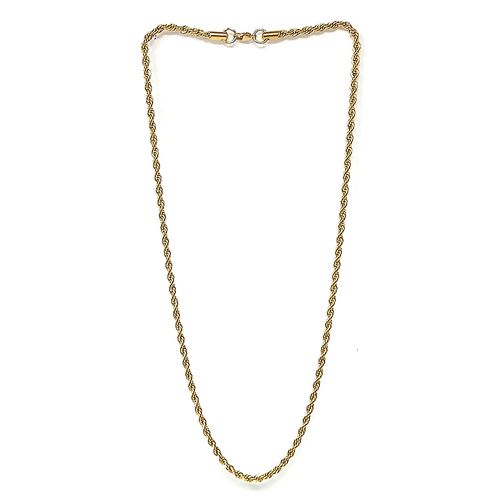 Cadena de acero dorada para hombre en caja