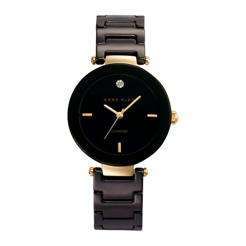 Reloj Anne Klein analogo metalico negro para mujer