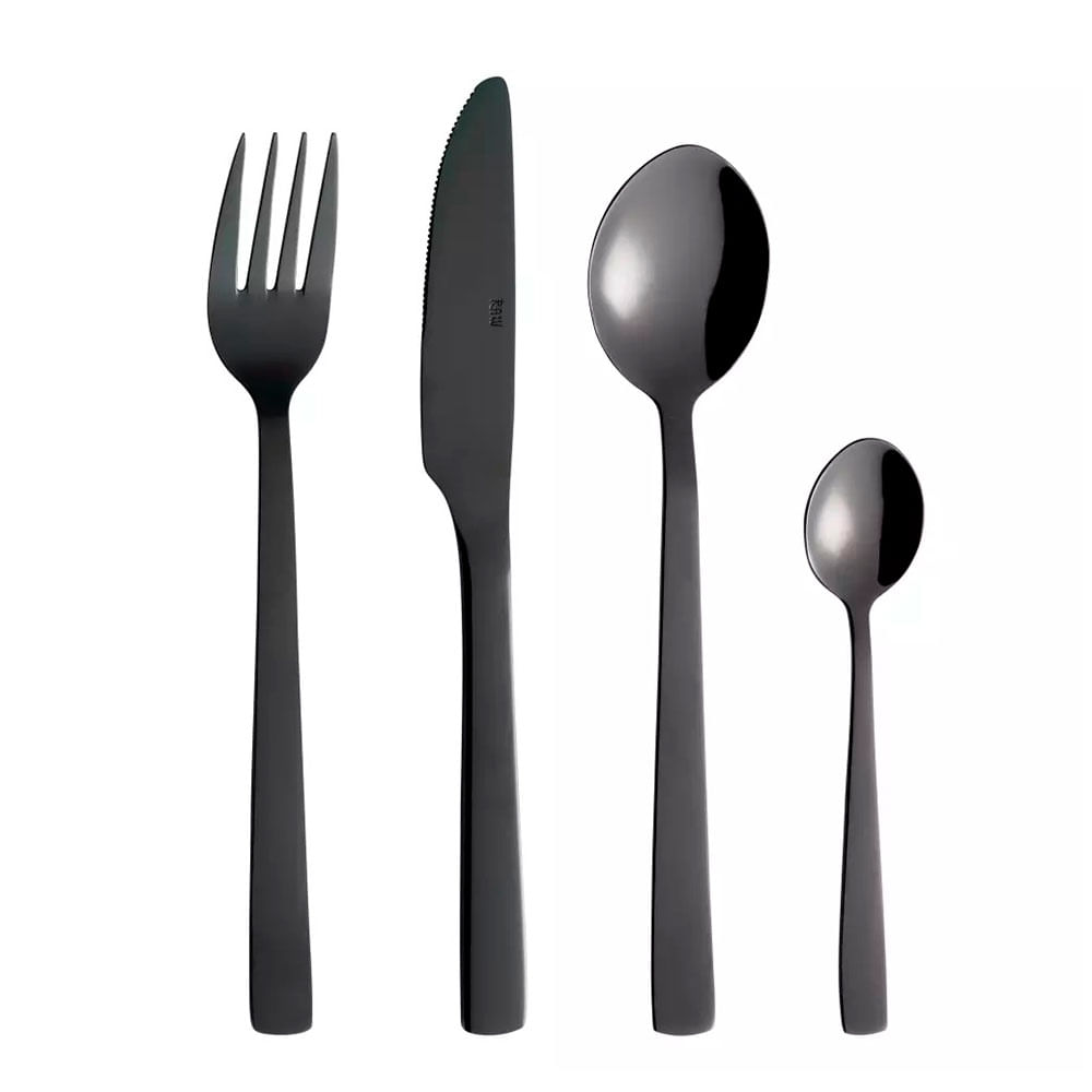 Conjunto De Cubiertos Negros En Una Bandeja De Plata Antigua. Imagen de  archivo - Imagen de kitchenware, gris: 242762553