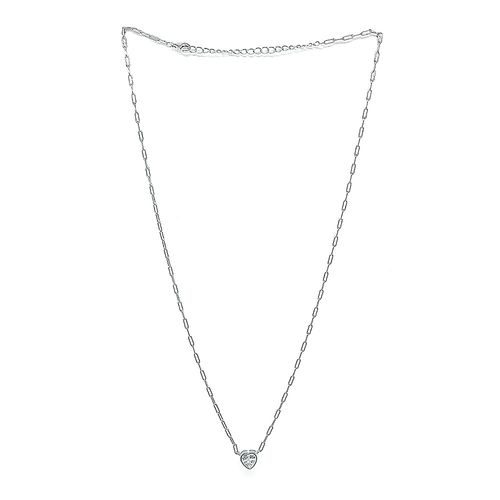 Cadena con dije de plata plateada