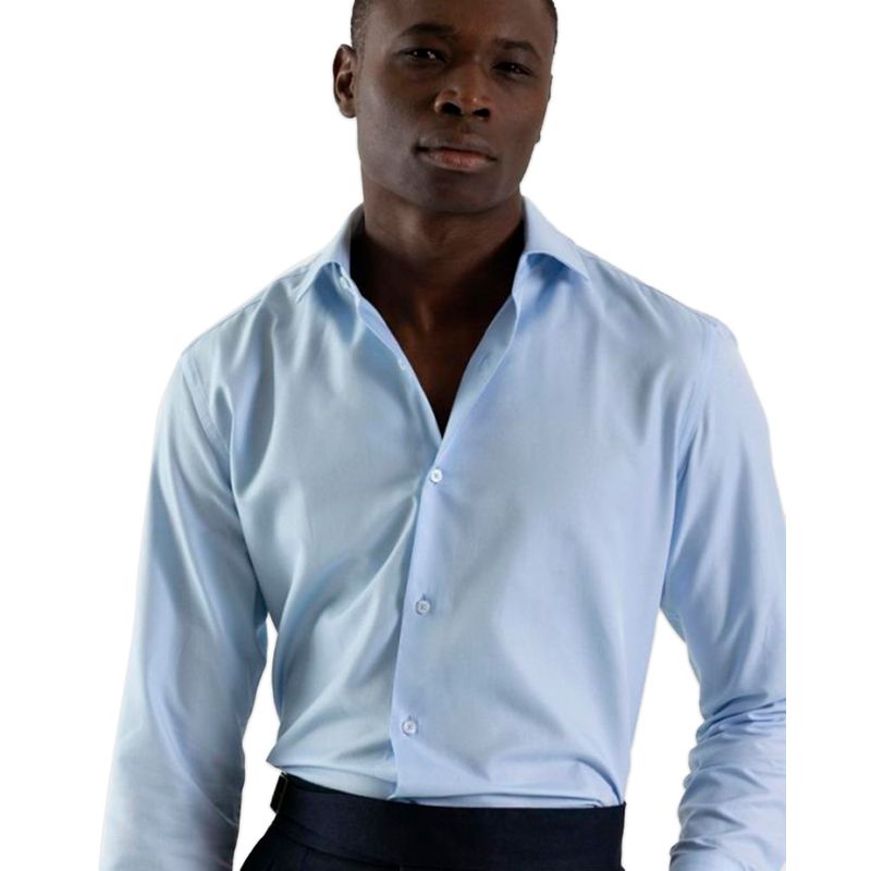 Camisa de vestir slim fit celeste