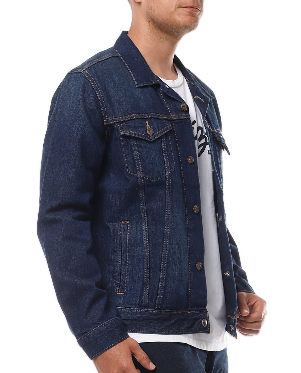  FIVETOSEVEN Otoño Simple Hombres Vintage Denim Chaquetas Hombre  Moto & Biker Jean Denim Chaqueta Bolsillos Hombre Cremallera Top Ropa  Exterior, Foto 1 : Ropa, Zapatos y Joyería