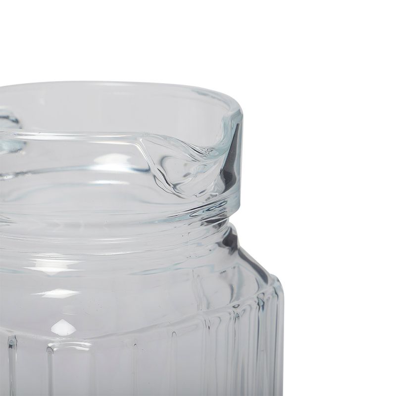 Jarra de vidrio de 2.5 litros con tapa, jarras de té helado de 3/5 galones,  jarra de agua de vidrio de 2.6 cuartos de galón con mango para hervir