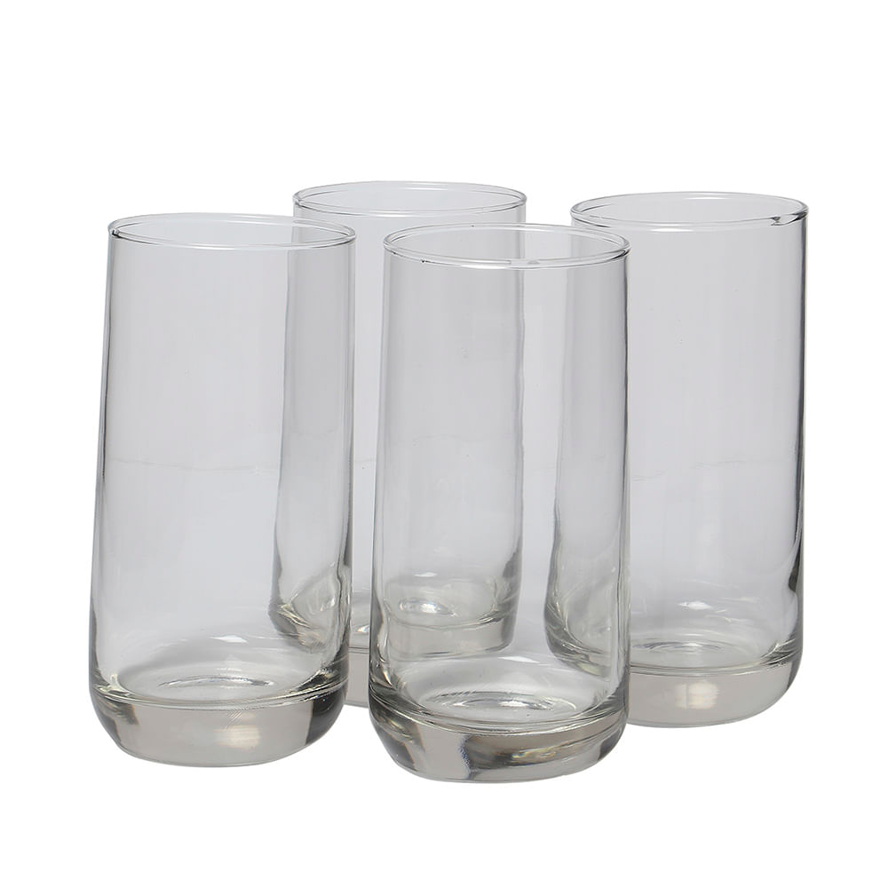 Set de 4 vasos de vidrio