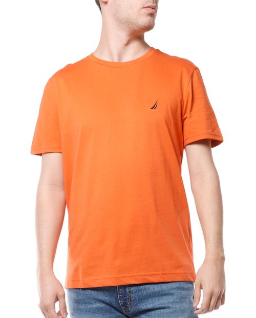Camiseta básica anaranjada para hombre