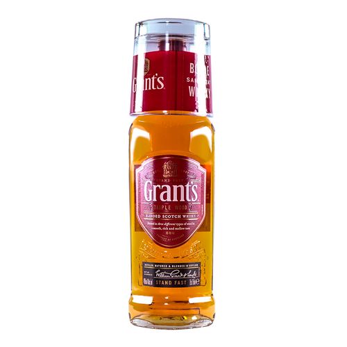 Whisky Grants Triple Wood 750ml + Vaso