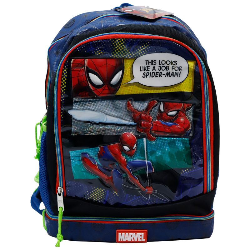 Mochila con lonchera spiderman comics