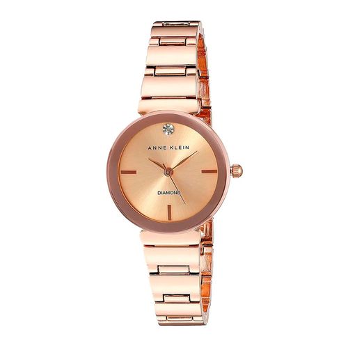 Reloj Anne Klein análogo metálico oro rosa para mujer
