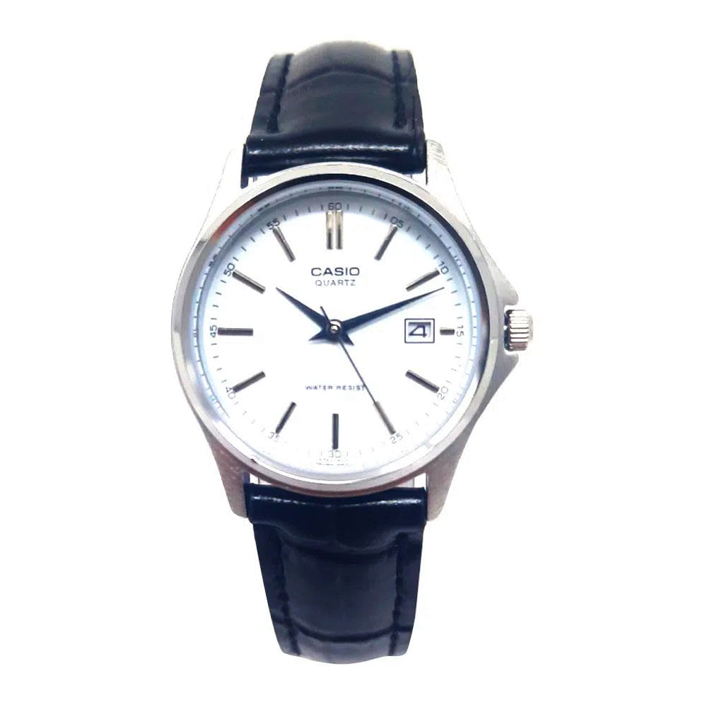 Reloj Casio análogo cuero negro para mujer