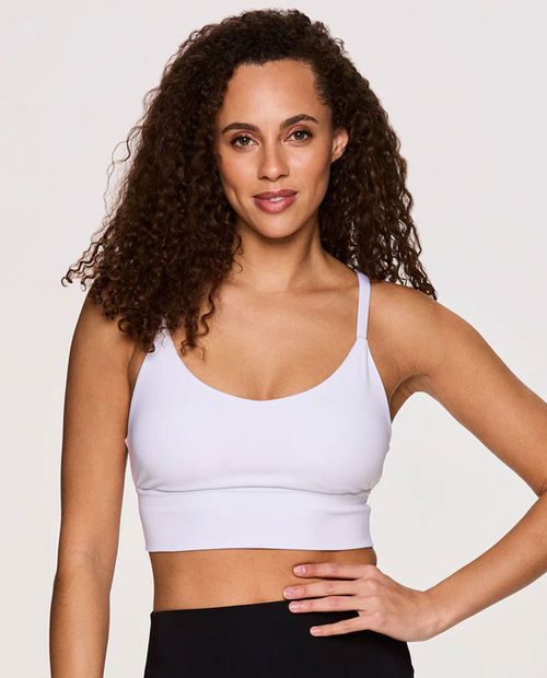 Top deportivo RBX de tirantes blanco para mujer