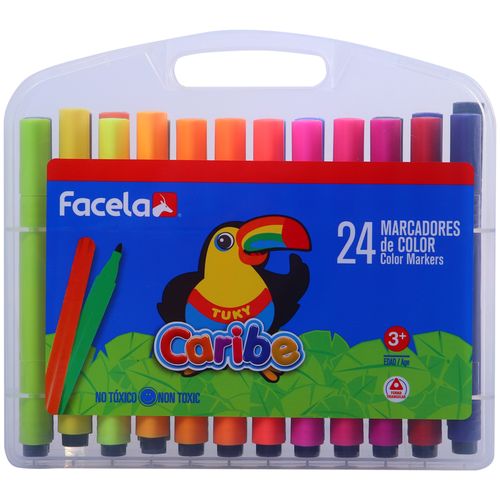 Marcador en estuche plástico 24 unidades