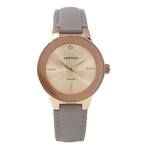 Reloj Armitron análogo cuero gris para mujer