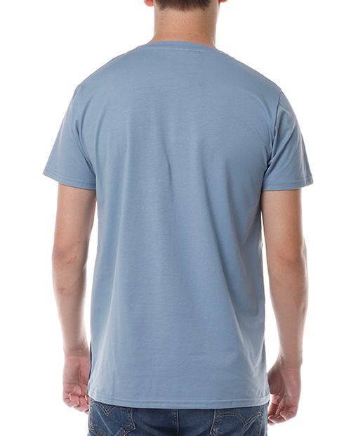 Camiseta celeste color block para hombre