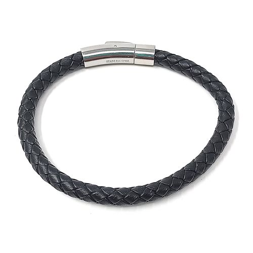 Pulsera negra para hombre en caja