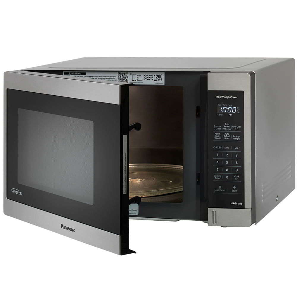 Microondas Panasonic 36 L (1.3 PCU) 1200 Watts Inverter NN-SC649SRFH ...