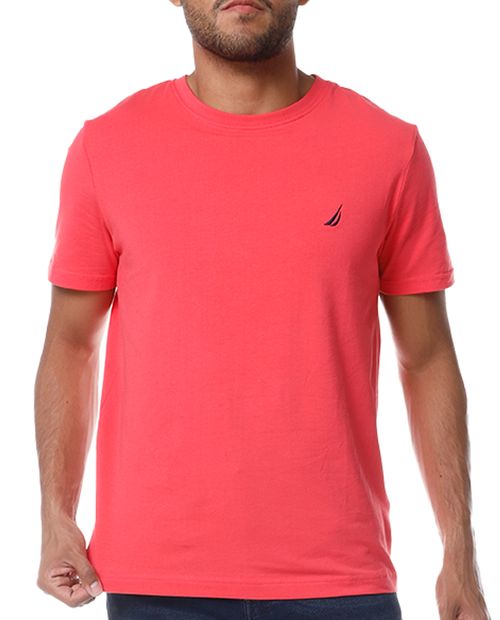 Camiseta rosada sólida para hombre