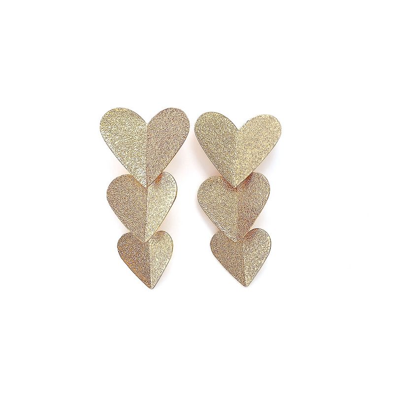 Aretes triple corazón