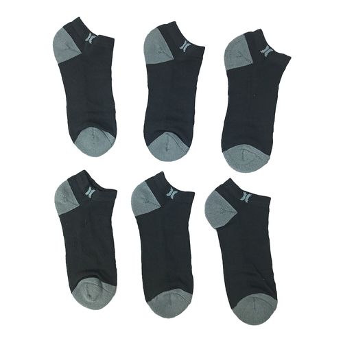 Paquete de 6 pares calcetines negro con gris para hombre