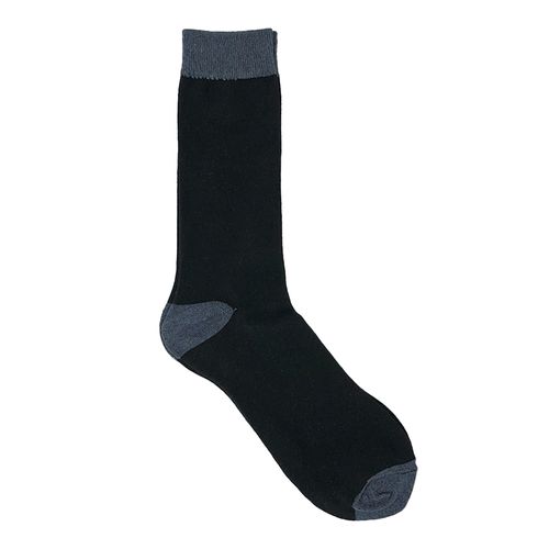 Calcetines de vestir negro sólido para hombre