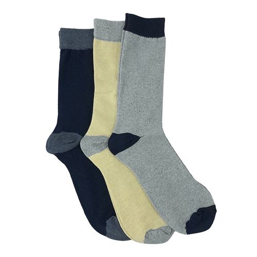 Paquete de 3 pares de calcetines de vestir color block para hombre