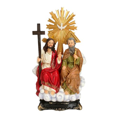 Figura de poliresina de la santísima trinidad de 8 pulgadas