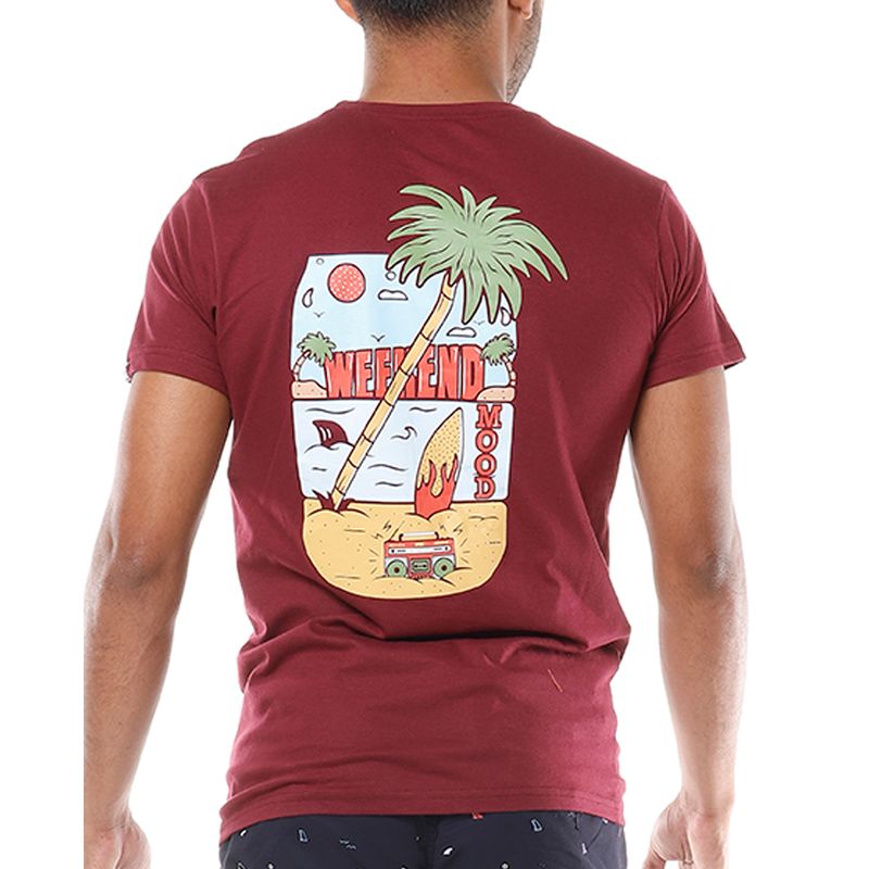 Camiseta color cheap vino hombre