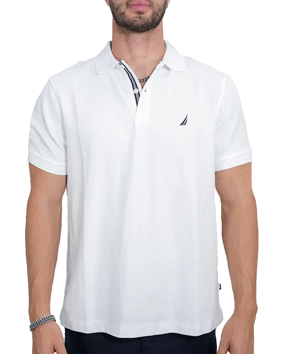 lino Inútil valor Camisa polo básica blanca para hombre