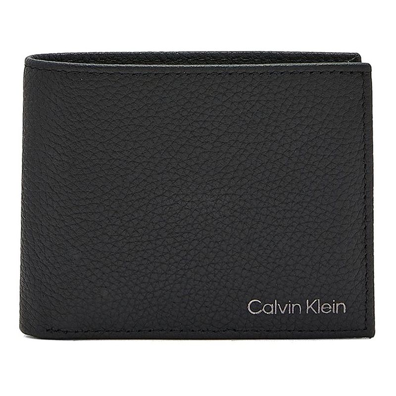 Billetera bifold Calvin Klein negra para hombre