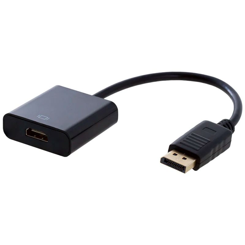 IIABC Cable adaptador DisplayPort a HDMI, puerto de pantalla unidireccional  chapado en oro, convertidor de pantalla de PC a HDMI (hombre a hembra)