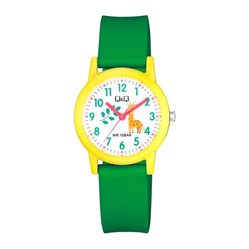 Reloj Q&Q análogo resina verde para niños