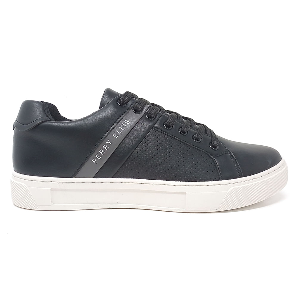 Calzado deportivo casual Perry Ellis negro para caballero